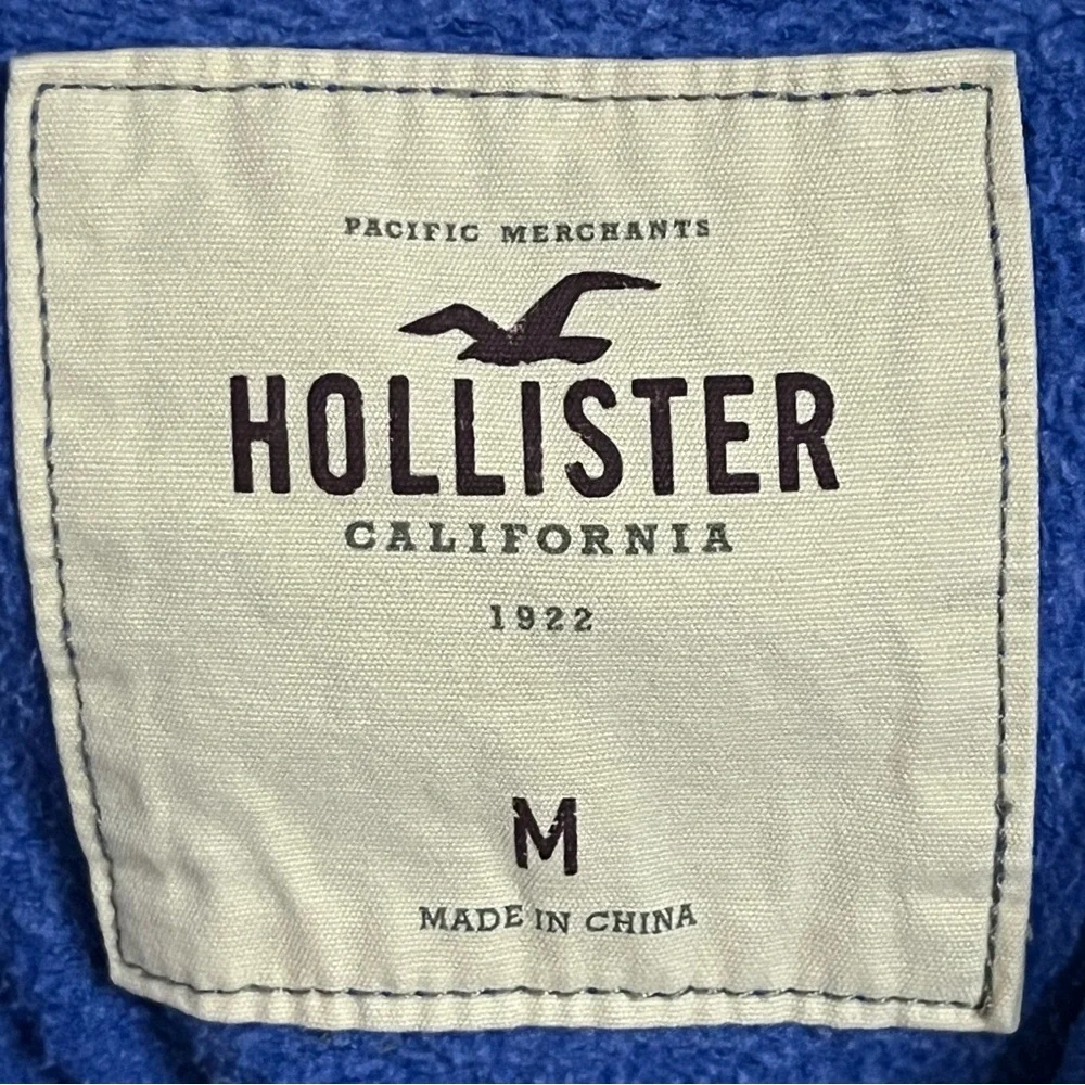 Hollister‎ Pullover Sweatshirt Bird Graphic Print Women’s Size Medium Blue